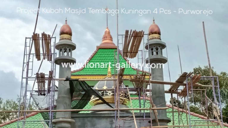 Proyek Kubah Tembaga dan Kuningan 5 Pcs - Masjid Purworejo